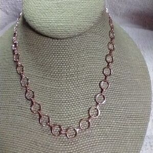 Goldtone circles chain necklace